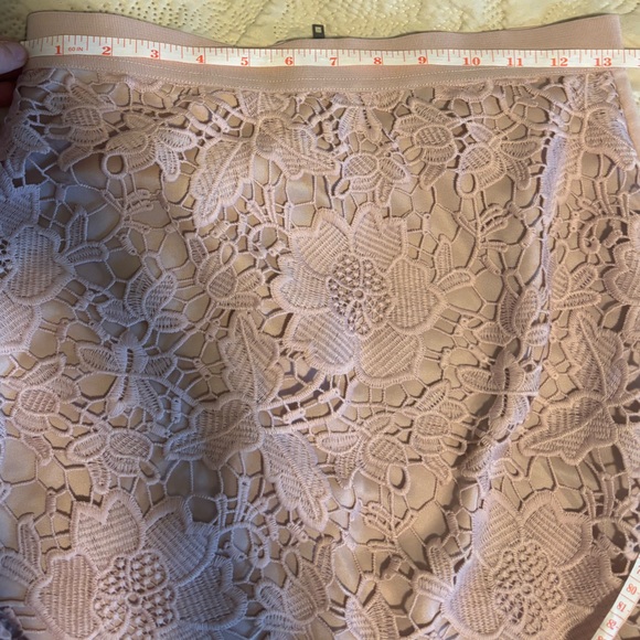 Elegant Mauve Lace Skirt - Picture 4 of 6